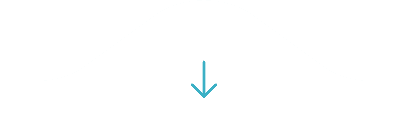 blue arrow down icon in a white shape